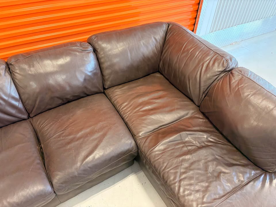 Leather Right Facing Sectional