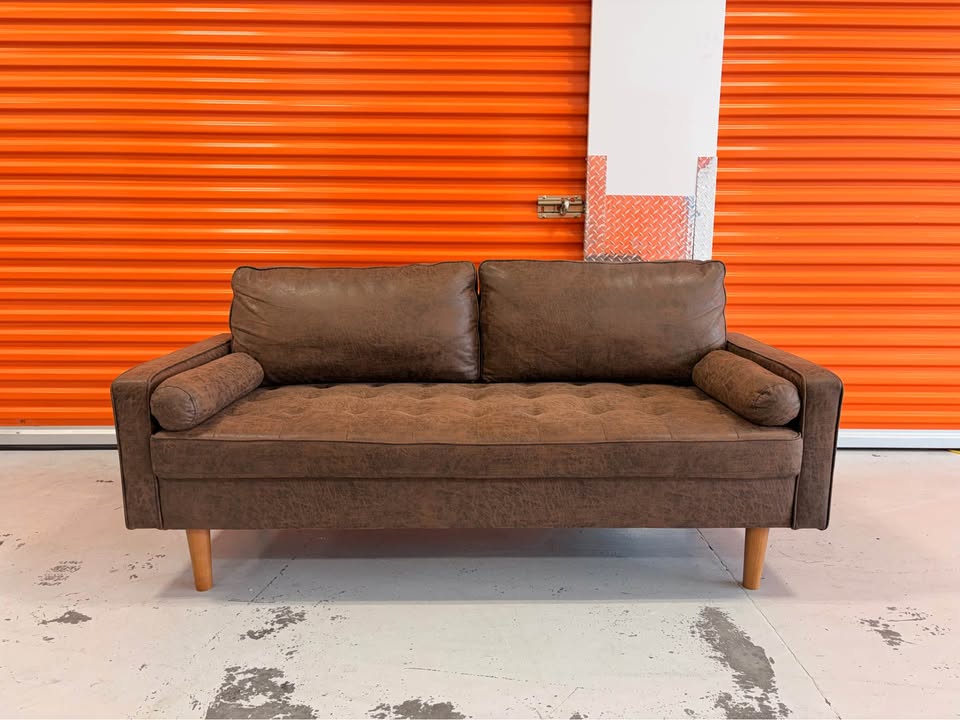 Like New Suede Modern Couch