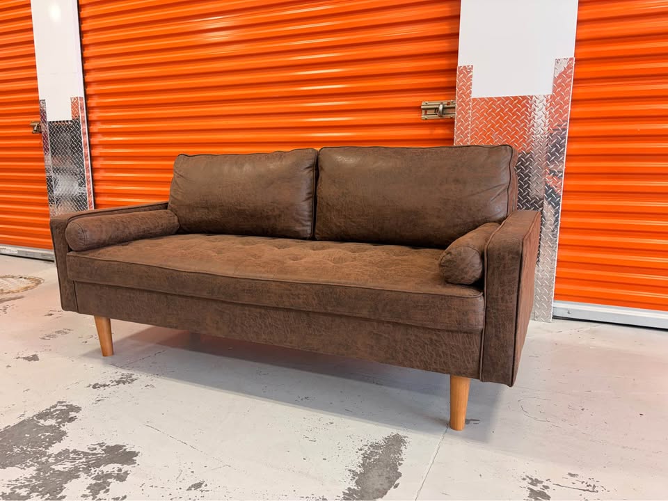 Like New Suede Modern Couch