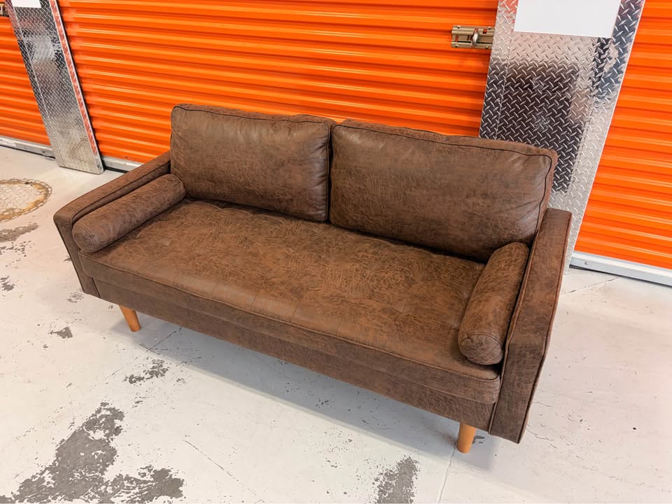 Like New Suede Modern Couch