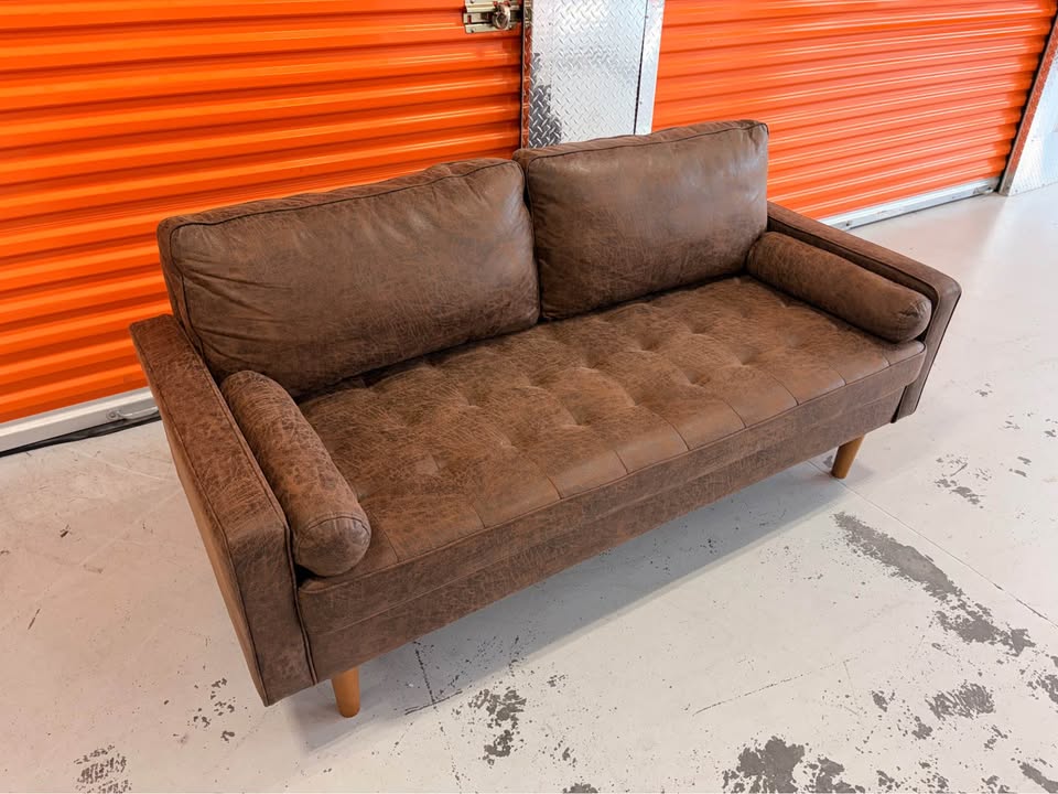 Like New Suede Modern Couch