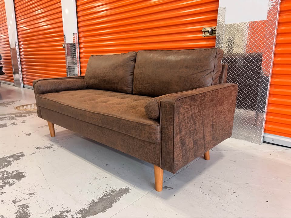 Like New Suede Modern Couch