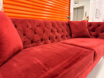 Red Tufted Couch