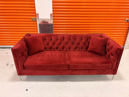 Red Tufted Couch