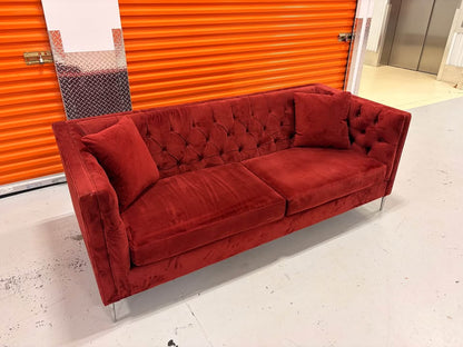 Red Tufted Couch