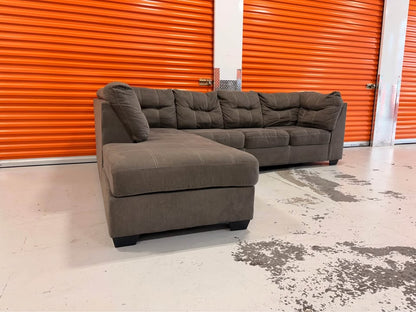 Big Left Facing Checkered Grey Sectional