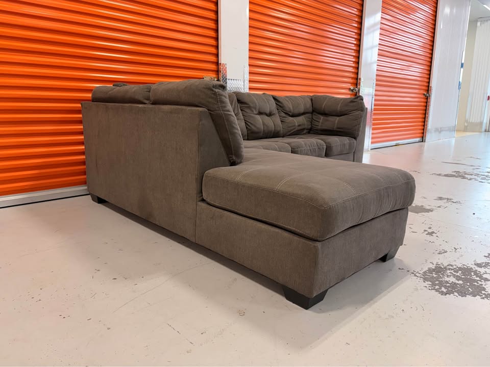 Big Left Facing Checkered Grey Sectional