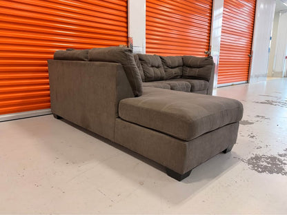 Big Left Facing Checkered Grey Sectional