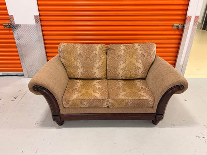 Brown Patterned Loveseat