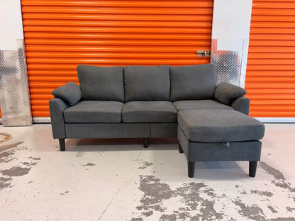 Apartment Sized Reversible Grey Sectional