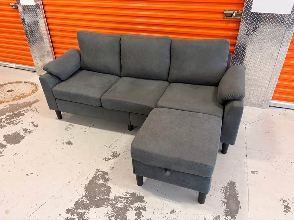 Apartment Sized Reversible Grey Sectional