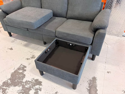 Apartment Sized Reversible Grey Sectional