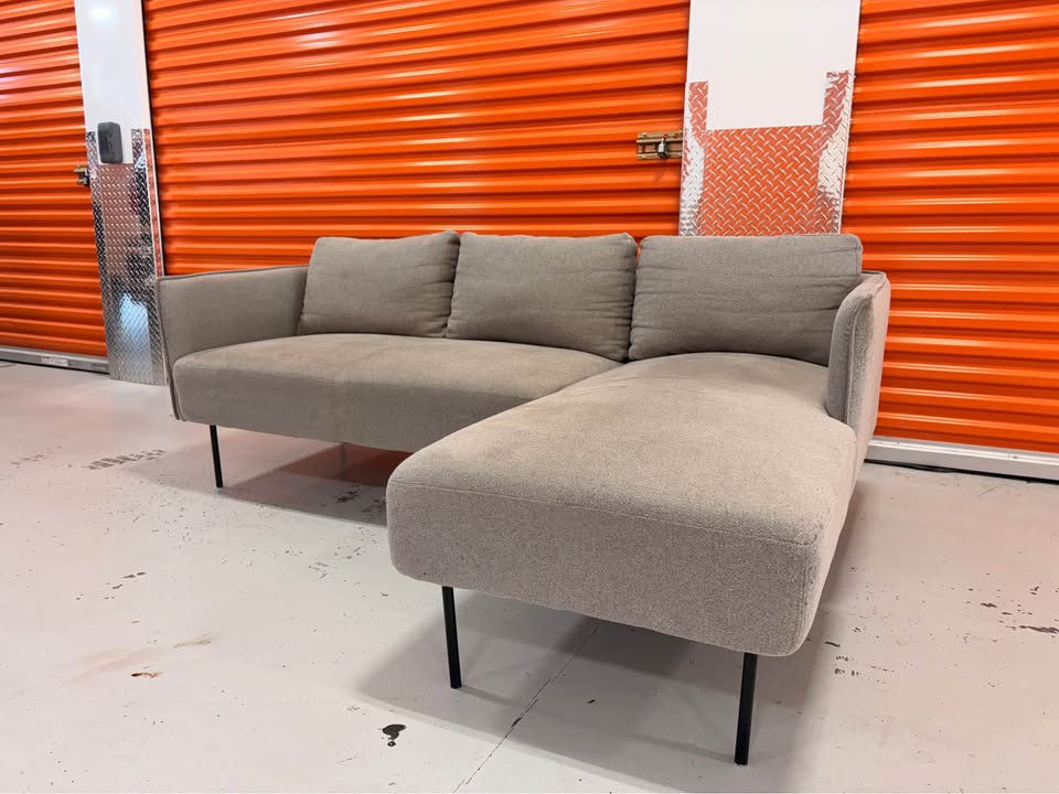 Grey Right Facing Apartment Sized Sectional