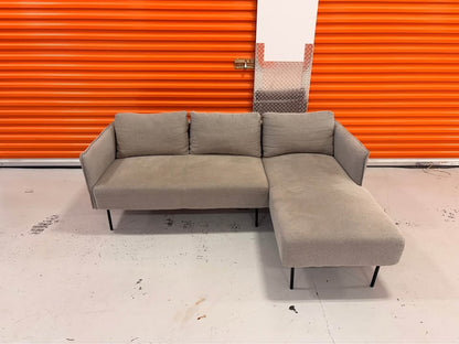 Grey Right Facing Apartment Sized Sectional