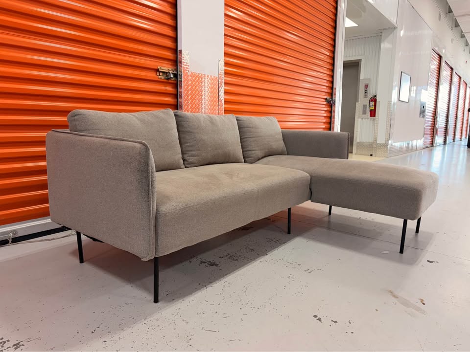 Grey Right Facing Apartment Sized Sectional