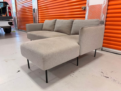 Grey Right Facing Apartment Sized Sectional