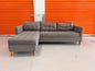 Grey Tufted Reversible Sectional