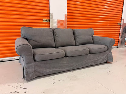 Grey 3 Seater Couch with Skirt