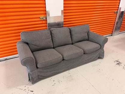 Grey 3 Seater Couch with Skirt