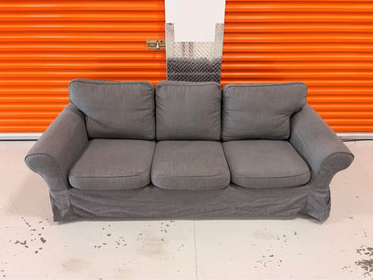 Grey 3 Seater Couch with Skirt