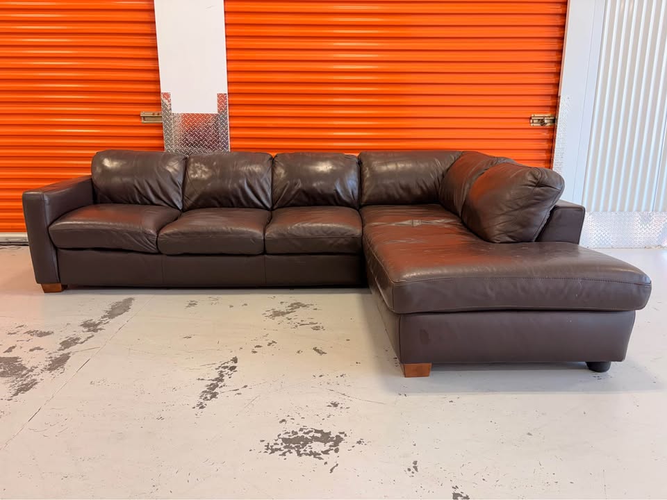 Leather Right Facing Sectional