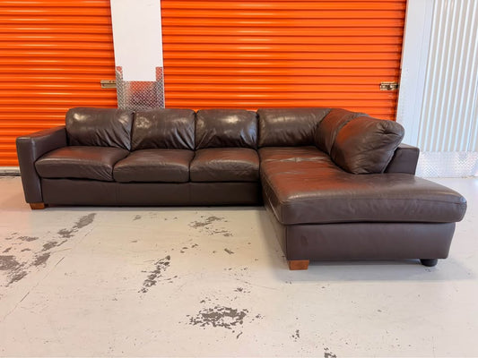 Leather Right Facing Sectional