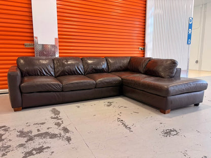 Leather Right Facing Sectional