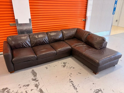 Leather Right Facing Sectional