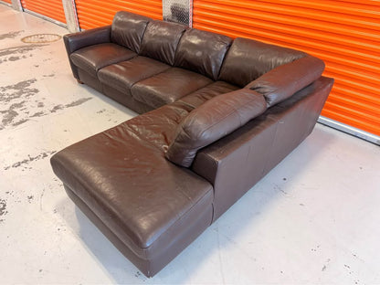 Leather Right Facing Sectional