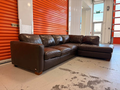 Leather Right Facing Sectional