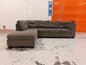 Large Grey Checkered Left Facing Sectional