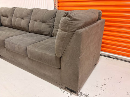 Large Grey Checkered Left Facing Sectional