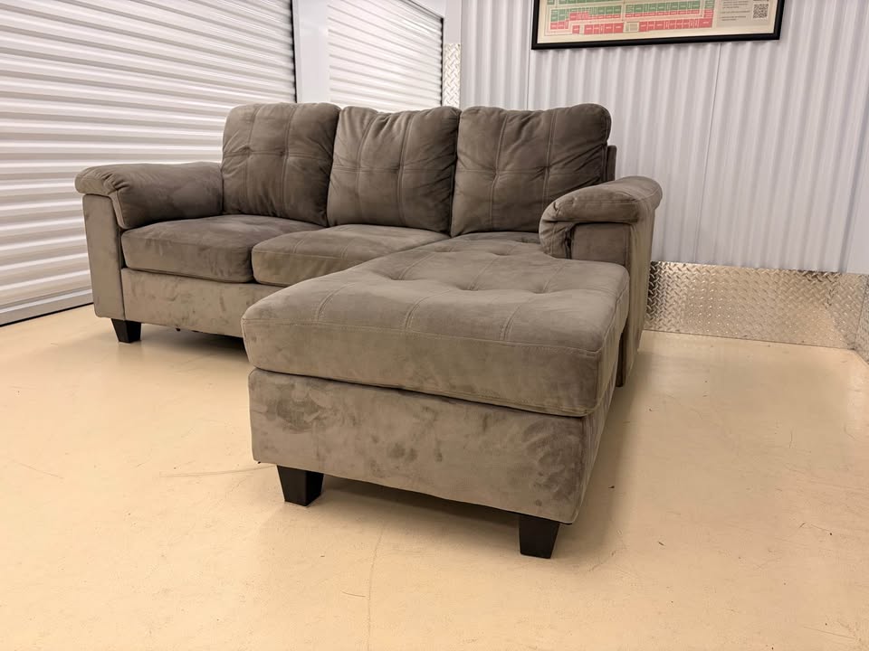 Grey Right Facing Apartment Size Sectional