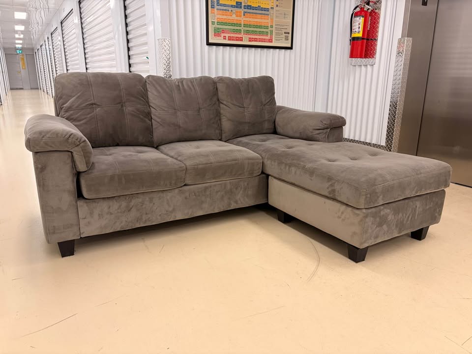 Grey Right Facing Apartment Size Sectional