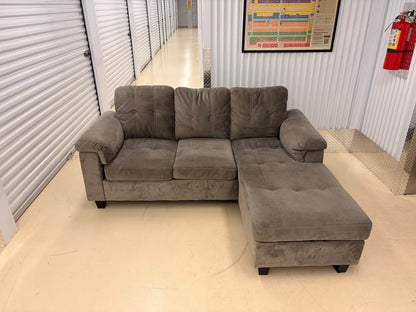 Grey Right Facing Apartment Size Sectional