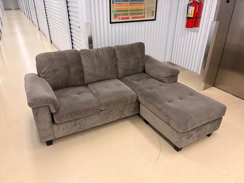 Grey Right Facing Apartment Size Sectional