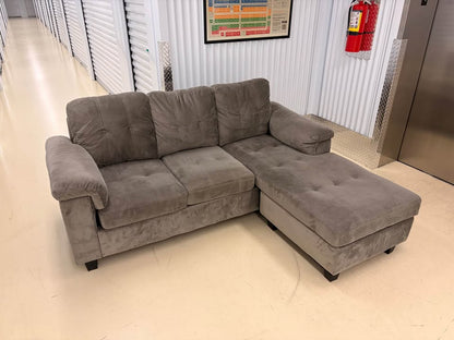Grey Right Facing Apartment Size Sectional