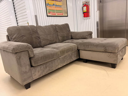 Grey Right Facing Apartment Size Sectional