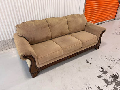 Big Comfy Couch with Wooden Accents