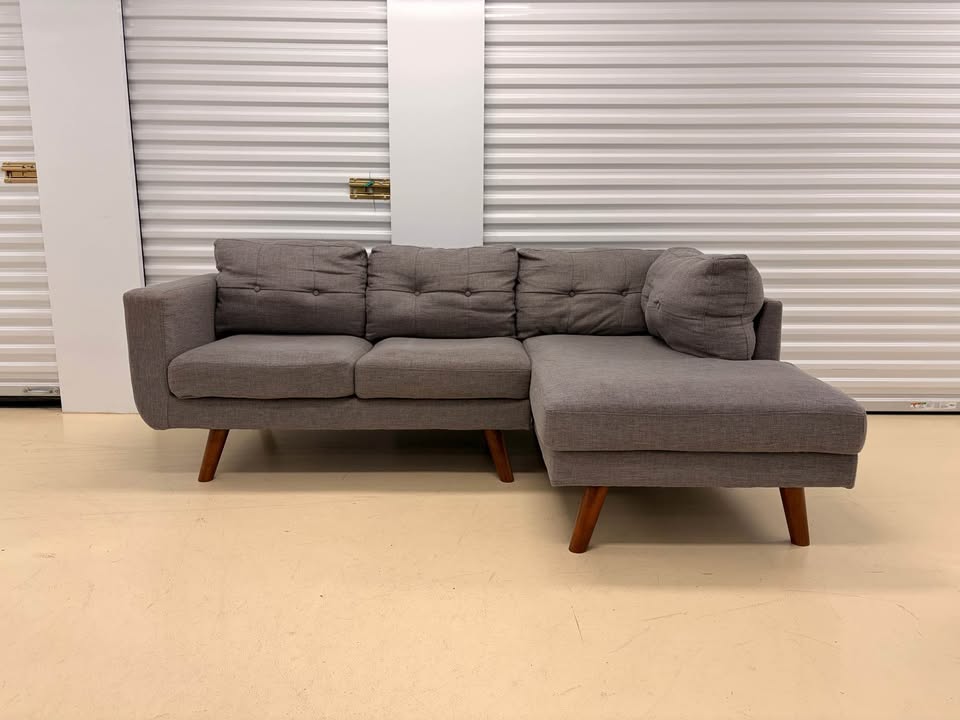 Modern Right Facing Grey Sectional