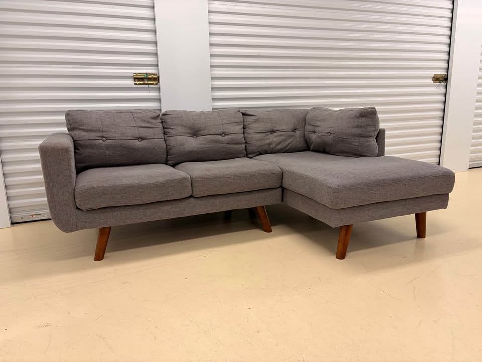 Modern Right Facing Grey Sectional