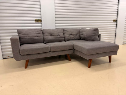 Modern Right Facing Grey Sectional