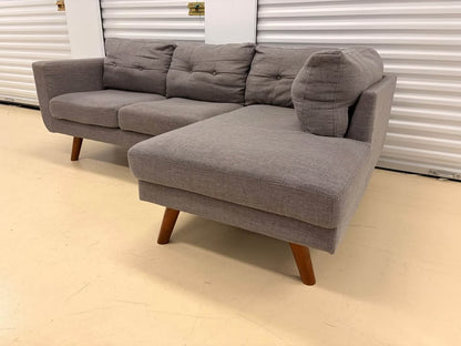 Modern Right Facing Grey Sectional