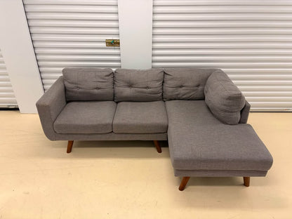 Modern Right Facing Grey Sectional