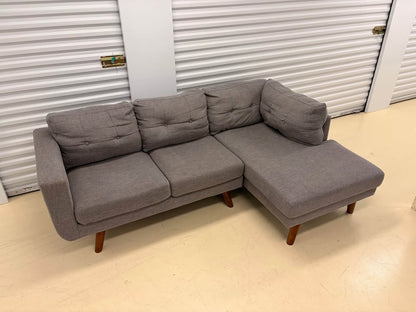 Modern Right Facing Grey Sectional