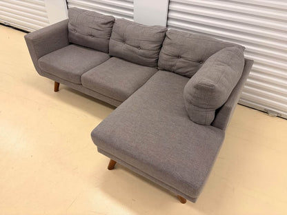Modern Right Facing Grey Sectional