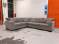 Huge Grey Sectional with Throw Cushions