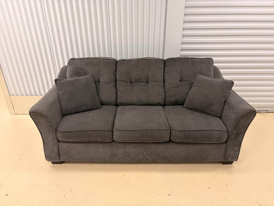 Comfy dark grey couch