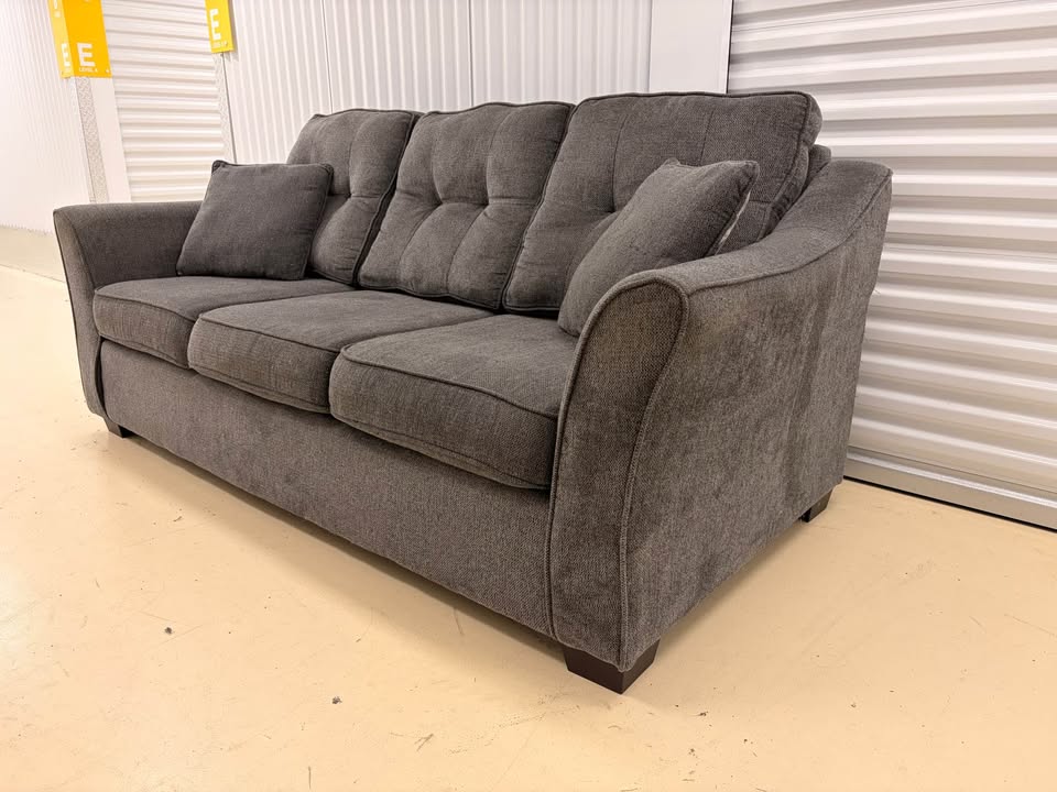 Comfy dark grey couch