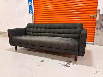 Modern Dark Grey Tufted Couch